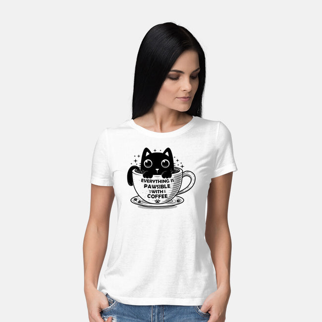 Everything Is Pawsible-Womens-Basic-Tee-erion_designs