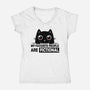 Fictional People-Womens-V-Neck-Tee-erion_designs