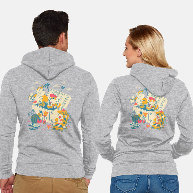 Tropical Heatwave-Unisex-Zip-Up-Sweatshirt-estudiofitas