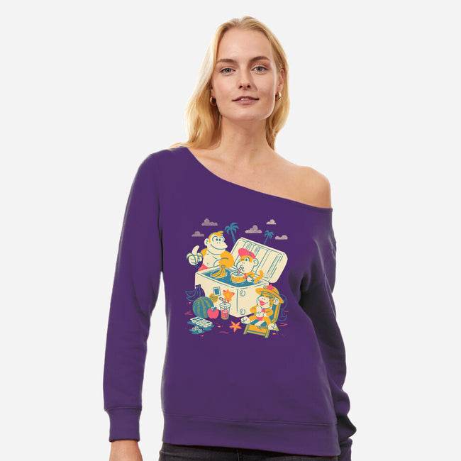 Tropical Heatwave-Womens-Off Shoulder-Sweatshirt-estudiofitas