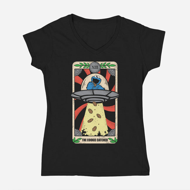 The Cookie Catcher-Womens-V-Neck-Tee-turborat14