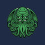 Green Cosmic Octopus-None-Polyester-Shower Curtain-Astrobot Invention