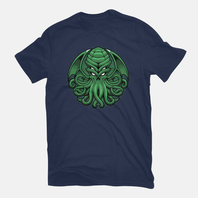 Green Cosmic Octopus-Womens-Basic-Tee-Astrobot Invention