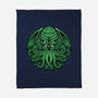 Green Cosmic Octopus-None-Fleece-Blanket-Astrobot Invention