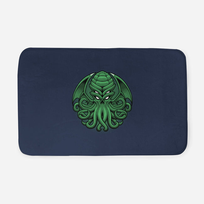 Green Cosmic Octopus-None-Memory Foam-Bath Mat-Astrobot Invention