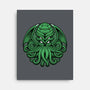 Green Cosmic Octopus-None-Stretched-Canvas-Astrobot Invention