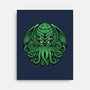 Green Cosmic Octopus-None-Stretched-Canvas-Astrobot Invention