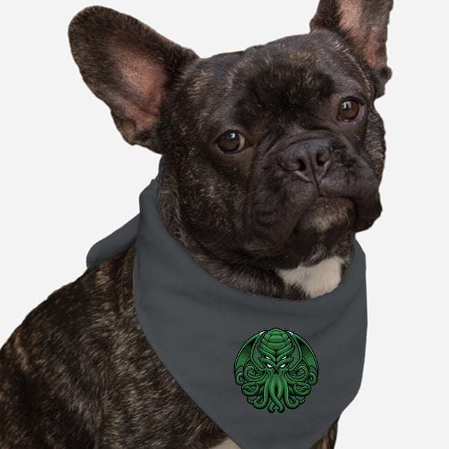 Green Cosmic Octopus-Dog-Bandana-Pet Collar-Astrobot Invention