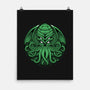 Green Cosmic Octopus-None-Matte-Poster-Astrobot Invention