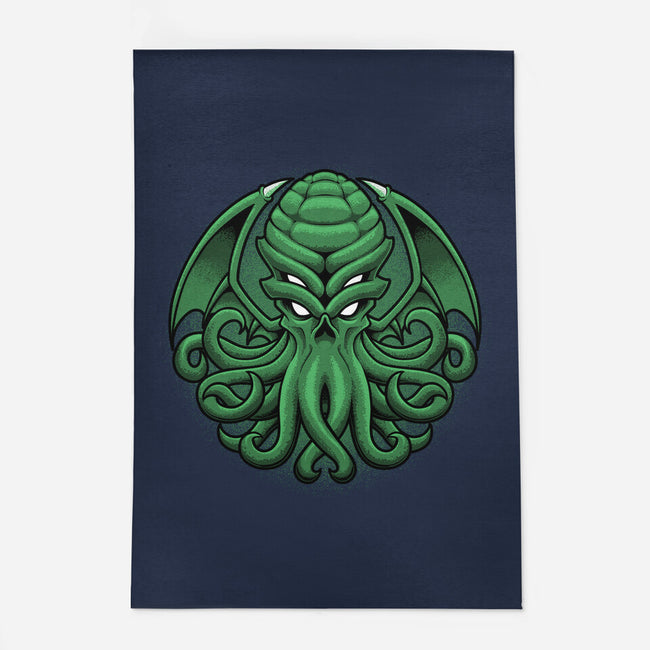 Green Cosmic Octopus-None-Indoor-Rug-Astrobot Invention