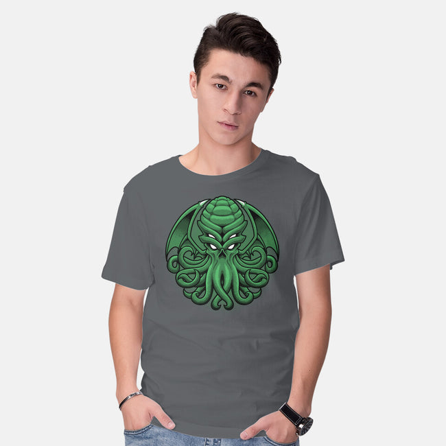 Green Cosmic Octopus-Mens-Basic-Tee-Astrobot Invention