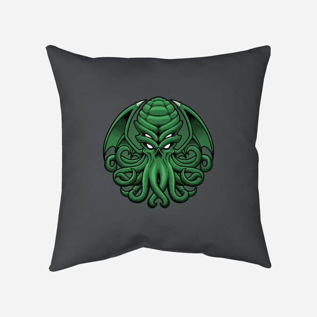 Green Cosmic Octopus-None-Removable Cover-Throw Pillow-Astrobot Invention