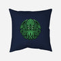 Green Cosmic Octopus-None-Removable Cover-Throw Pillow-Astrobot Invention