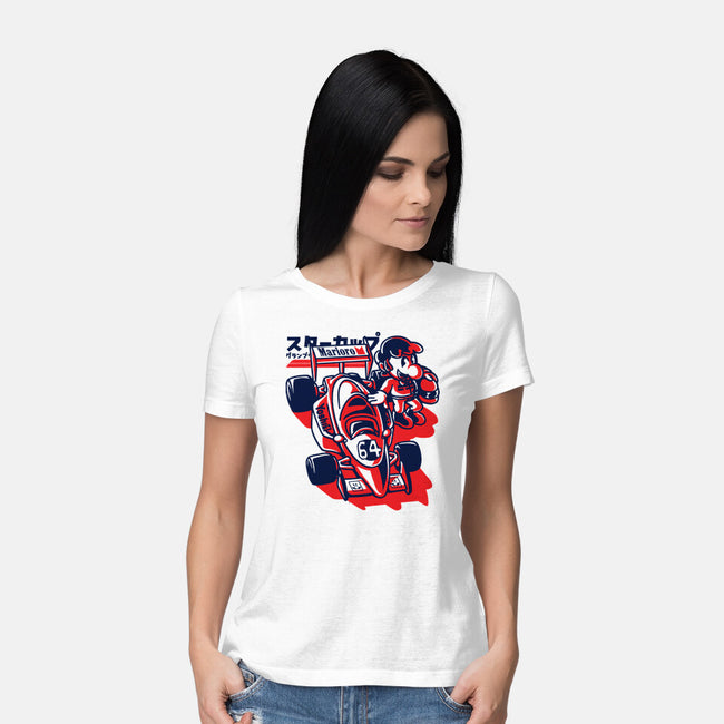 Mushroom Grand Prix-Womens-Basic-Tee-estudiofitas