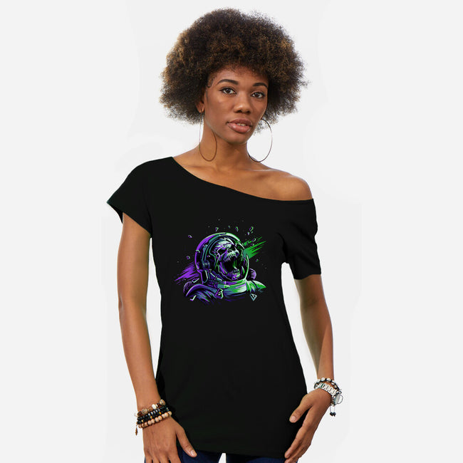 Space Scream-Womens-Off Shoulder-Tee-daobiwan