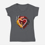 Love In Crime-Womens-V-Neck-Tee-spoilerinc