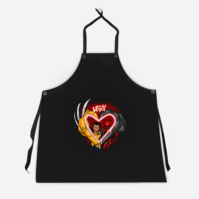 Love In Crime-Unisex-Kitchen-Apron-spoilerinc