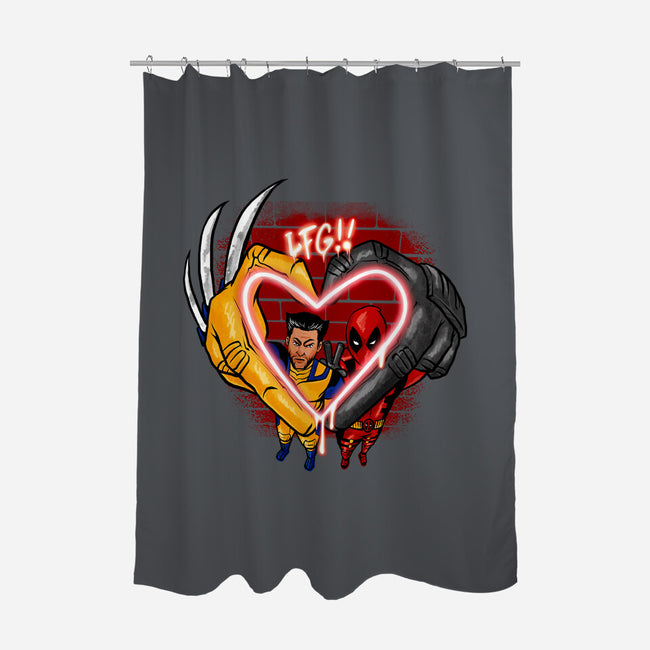 Love In Crime-None-Polyester-Shower Curtain-spoilerinc