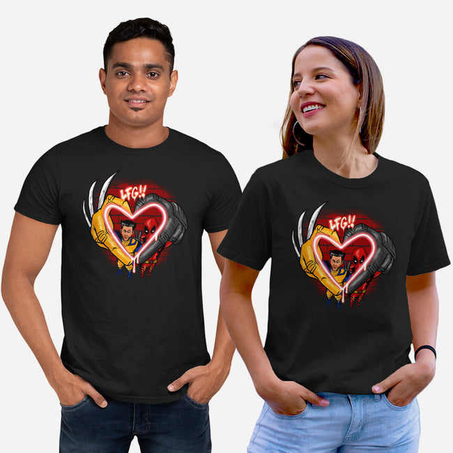 Love In Crime-Unisex-Basic-Tee-spoilerinc