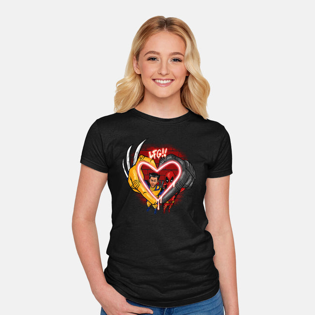 Love In Crime-Womens-Fitted-Tee-spoilerinc