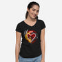 Love In Crime-Womens-V-Neck-Tee-spoilerinc