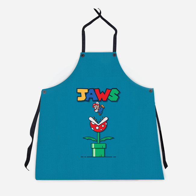 Mario Jaws-Unisex-Kitchen-Apron-Faissal Thomas