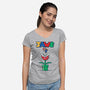 Mario Jaws-Womens-V-Neck-Tee-Faissal Thomas