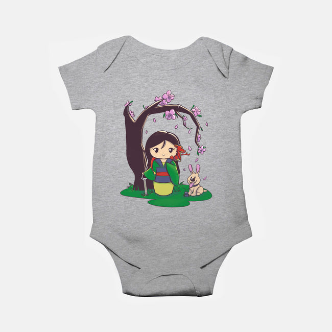 Kokeshi Chinese Princess-Baby-Basic-Onesie-ellr