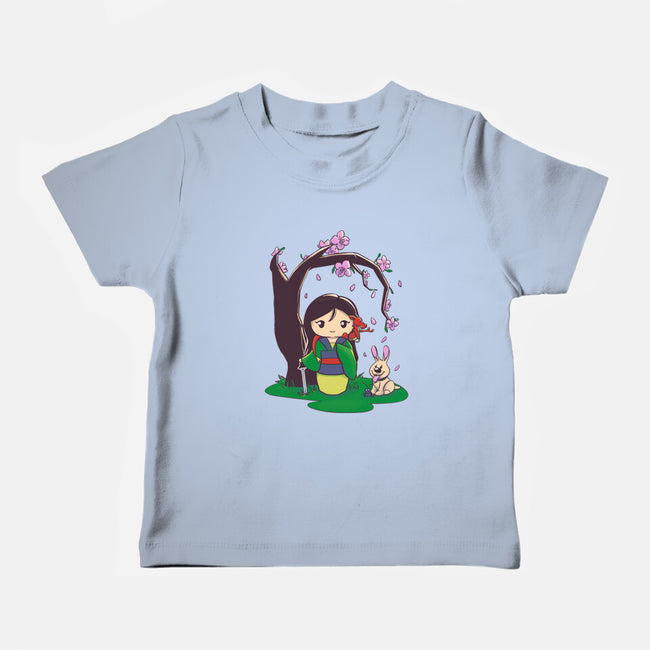 Kokeshi Chinese Princess-Baby-Basic-Tee-ellr