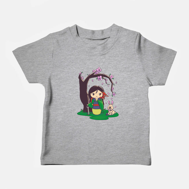 Kokeshi Chinese Princess-Baby-Basic-Tee-ellr