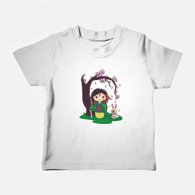 Kokeshi Chinese Princess-Baby-Basic-Tee-ellr