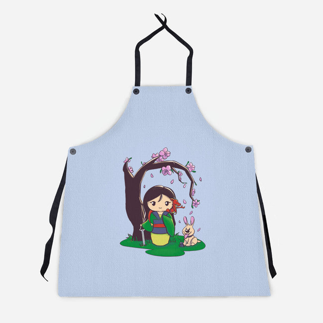 Kokeshi Chinese Princess-Unisex-Kitchen-Apron-ellr