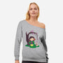 Kokeshi Chinese Princess-Womens-Off Shoulder-Sweatshirt-ellr