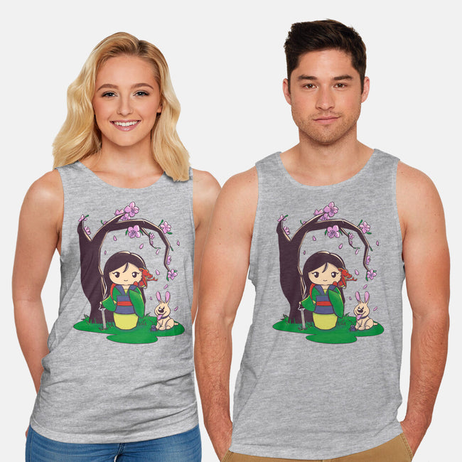 Kokeshi Chinese Princess-Unisex-Basic-Tank-ellr