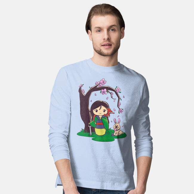 Kokeshi Chinese Princess-Mens-Long Sleeved-Tee-ellr