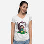 Kokeshi Chinese Princess-Womens-V-Neck-Tee-ellr