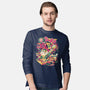 Neko Ramen Cat-Mens-Long Sleeved-Tee-ilustrata