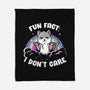 Fun Fact I Don't Care-None-Fleece-Blanket-koalastudio