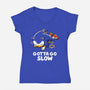 Gotta Go Slow-Womens-V-Neck-Tee-koalastudio