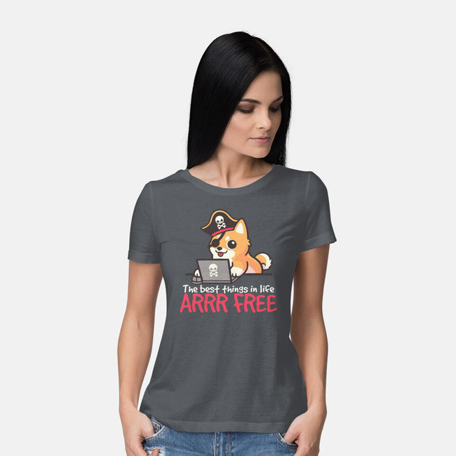 Web Pirate Dog-Womens-Basic-Tee-NemiMakeit