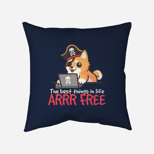 Web Pirate Dog-None-Removable Cover-Throw Pillow-NemiMakeit