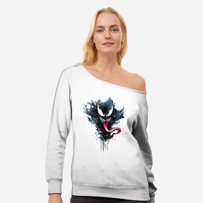 Symbiote Ink-Womens-Off Shoulder-Sweatshirt-ddjvigo