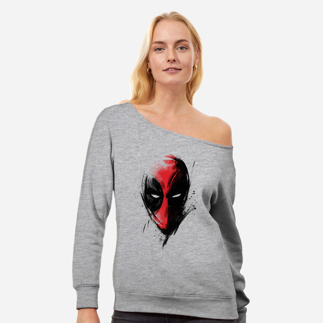 Merc's Mask-Womens-Off Shoulder-Sweatshirt-ddjvigo