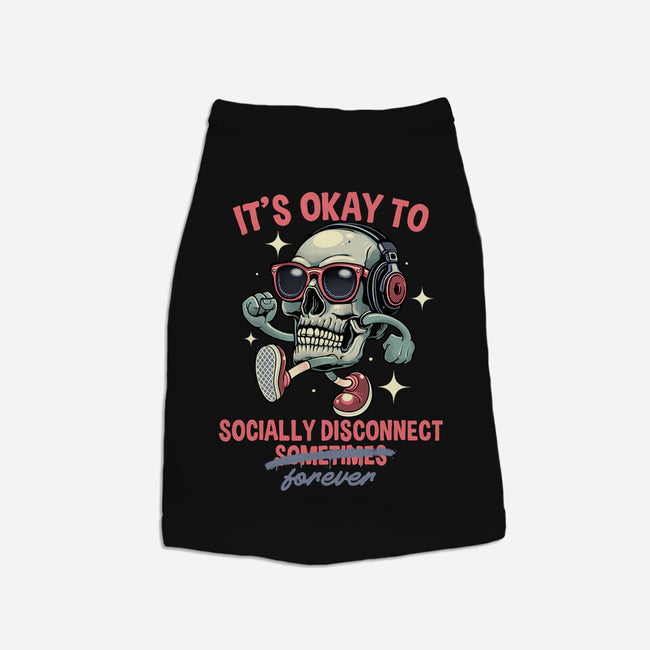 Socially Disconnected-Cat-Basic-Pet Tank-gorillafamstudio