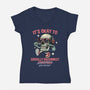 Socially Disconnected-Womens-V-Neck-Tee-gorillafamstudio