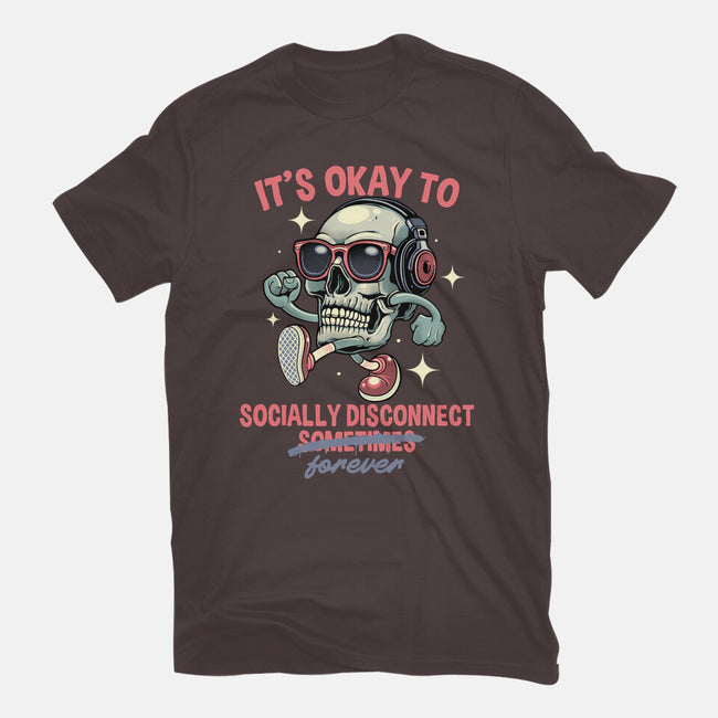 Socially Disconnected-Womens-Basic-Tee-gorillafamstudio