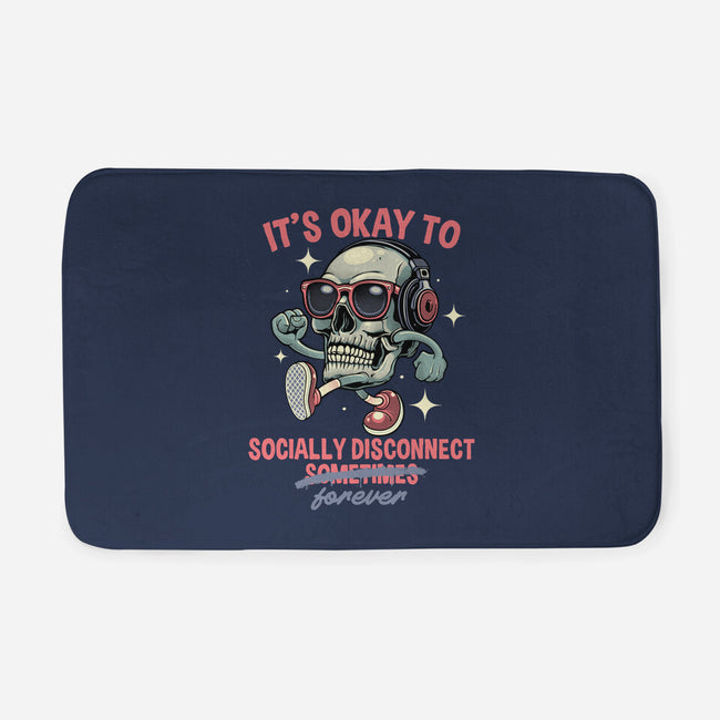 Socially Disconnected-None-Memory Foam-Bath Mat-gorillafamstudio