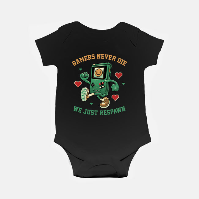 Gamers Respawn-Baby-Basic-Onesie-gorillafamstudio