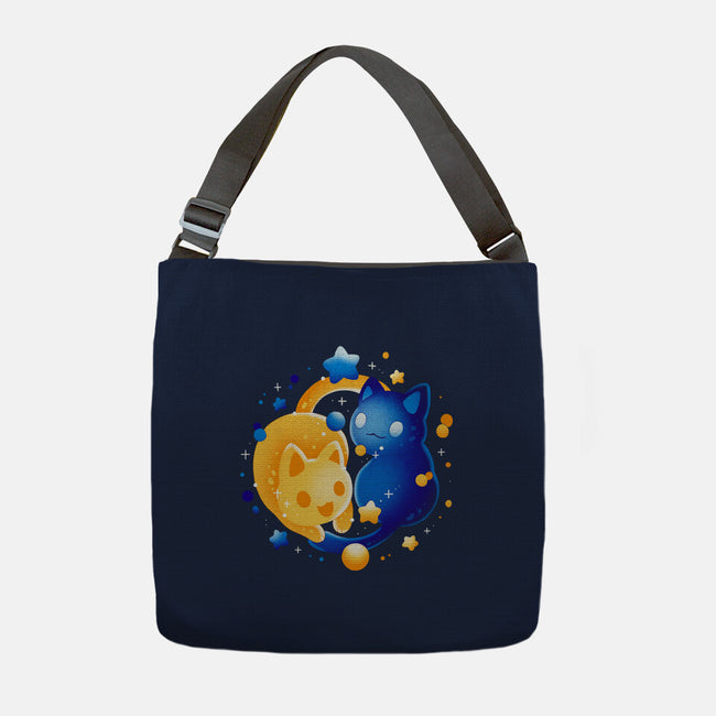 Sun Moon Kittens-None-Adjustable Tote-Bag-Vallina84