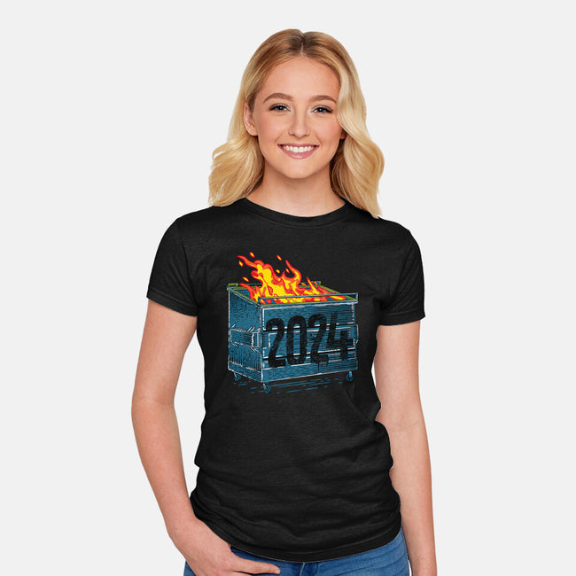 Dumpster 2024-Womens-Fitted-Tee-rocketman_art